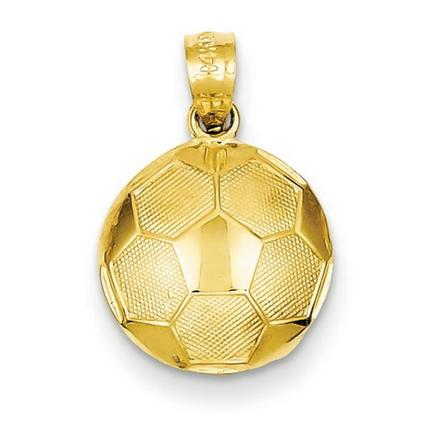 17mm x 23mm Mia Diamonds 14k Yellow Gold I Heart Soccer with soccer Ball Pendant 17mm x 23mm Mia Diamonds 14k Yellow Gold I Heart Soccer with soccer Ball Pendant